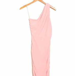 One shoulder body con dress